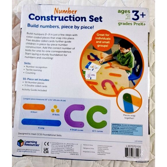 Learning Resources Number Construction Set Educational New in Box Ages 3+ - Picture 5 of 8